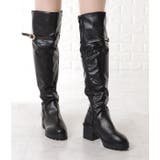 サイドファスナー付きレザー調ニーハイジョッキーブーツ 女性 レディース | レースレディース | 詳細画像10