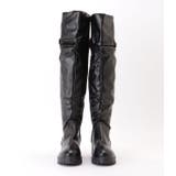 サイドファスナー付きレザー調ニーハイジョッキーブーツ 女性 レディース | レースレディース | 詳細画像12