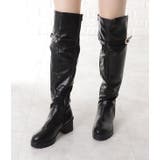 サイドファスナー付きレザー調ニーハイジョッキーブーツ 女性 レディース | レースレディース | 詳細画像3