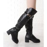 サイドファスナー付きレザー調ニーハイジョッキーブーツ 女性 レディース | レースレディース | 詳細画像9