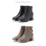 ステッチプラススクエアチャンキーショートブーツ 女性 レディース | レースレディース  | 詳細画像2 