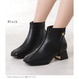 ステッチプラススクエアチャンキーショートブーツ 女性 レディース | レースレディース  | 詳細画像3 