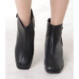 ステッチプラススクエアチャンキーショートブーツ 女性 レディース | レースレディース  | 詳細画像7 