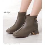 ステッチプラススクエアチャンキーショートブーツ 女性 レディース | レースレディース  | 詳細画像8 