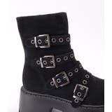 スエード調ベルト付きトラック厚底ショートブーツ 女性 レディース | レースレディース  | 詳細画像18 