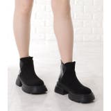 バックファスナー付きドッキングフェイクレザーショートブーツ 女性 レディース | レースレディース  | 詳細画像10 