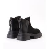 バックファスナー付きドッキングフェイクレザーショートブーツ 女性 レディース | レースレディース  | 詳細画像15 