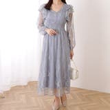 フリル付き フラワー チュール | レースレディース  | 詳細画像1 