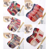 民族柄ボリュームニットソックス 女性 レディース | レースレディース  | 詳細画像2 