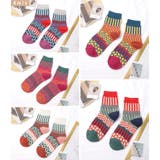 民族柄ボリュームニットソックス 女性 レディース | レースレディース  | 詳細画像3 