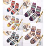 民族柄ボリュームニットソックス 女性 レディース | レースレディース  | 詳細画像5 