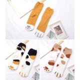 【6足セット】ふわもこ猫足バラエティルームソックス 女性 レディース | レースレディース  | 詳細画像4 