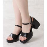 スクエアトゥチャンキーヒールサンダル サンダル ハイヒール | レースレディース  | 詳細画像4 