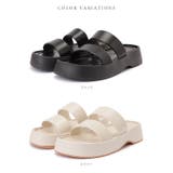 プラットフォームミュールサンダル 厚底サンダル ストラップサンダル | レースレディース  | 詳細画像2 