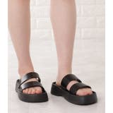 プラットフォームミュールサンダル 厚底サンダル ストラップサンダル | レースレディース  | 詳細画像7 