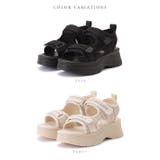 チェック柄プラットフォームサンダル スポーツサンダル チェック | レースレディース  | 詳細画像2 