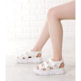 厚底スニーカーソールサンダル プラットフォームサンダル スポーツサンダル | レースレディース  | 詳細画像11 