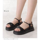 プラットフォームデザインサンダル 厚底サンダル ストラップサンダル | レースレディース | 詳細画像3