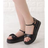 プラットフォームデザインサンダル 厚底サンダル ストラップサンダル | レースレディース | 詳細画像4