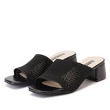 クロシェ風チャンキーヒールサンダル レディース 夏 | レースレディース  | 詳細画像1 