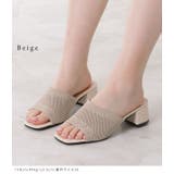 クロシェ風チャンキーヒールサンダル レディース 夏 | レースレディース  | 詳細画像12 