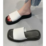 スクエアトゥ フラットソール サンダル | レースレディース  | 詳細画像13 