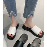 スクエアトゥ フラットソール サンダル | レースレディース  | 詳細画像15 