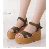 スエード調ウェッジソールサンダル ウェッジソールサンダル 厚底サンダル | レースレディース  | 詳細画像11 