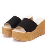 ウェッジソールミュールサンダル ウェッジソールサンダル 厚底サンダル | レースレディース  | 詳細画像1 