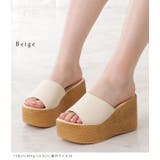 ウェッジソールミュールサンダル ウェッジソールサンダル 厚底サンダル | レースレディース  | 詳細画像9 