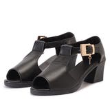 レザー調コンフォートストラップサンダル レディース オープントゥ | レースレディース | 詳細画像1