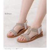 メタリックカラーウエーブコンフォートサンダル レディース オープントゥ | レースレディース  | 詳細画像11 