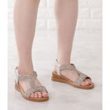 メタリックカラーウエーブコンフォートサンダル レディース オープントゥ | レースレディース  | 詳細画像14 