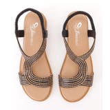 メタリックカラーウエーブコンフォートサンダル レディース オープントゥ | レースレディース  | 詳細画像16 