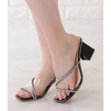 ビジューストラップミュールサンダル レディース オープントゥ | レースレディース  | 詳細画像4 