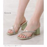 ビジューストラップミュールサンダル レディース オープントゥ | レースレディース  | 詳細画像7 