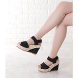 ラメストラップウエッジ厚底サンダル レディース オープントゥ | レースレディース  | 詳細画像5 