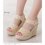 ラメストラップウエッジ厚底サンダル レディース オープントゥ | レースレディース  | 詳細画像9 