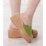 スエード調スリット厚底サンダル レディース ウエッジソール | レースレディース  | 詳細画像13 