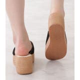 スエード調スリット厚底サンダル レディース ウエッジソール | レースレディース  | 詳細画像5 