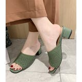 クロシェ風チャンキーヒールサンダル レディース ミュール | レースレディース  | 詳細画像8 