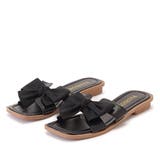 スクエアトゥリボンフラットサンダル レディース シューズ | レースレディース  | 詳細画像1 