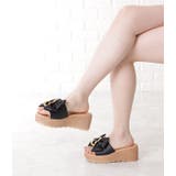 ビッグリボン厚底ウエッジサンダル 女性 レディース | レースレディース  | 詳細画像5 