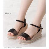 レースベルトストラップウエッジサンダル 女性 レディース | レースレディース  | 詳細画像3 