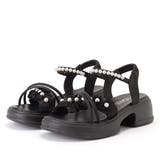 ナローストラップパールシュシュサンダル 女性 レディースコンフォート | レースレディース  | 詳細画像1 