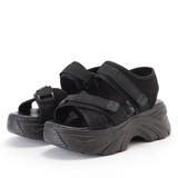 ラメ入りクロスストラップ厚底スポーツサンダル 女性 レディース | レースレディース  | 詳細画像1 