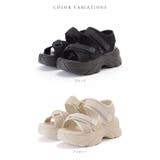 ラメ入りクロスストラップ厚底スポーツサンダル 女性 レディース | レースレディース  | 詳細画像2 