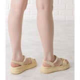 レザー調パール付きリボンストラップサンダル 女性 レディース | レースレディース  | 詳細画像9 