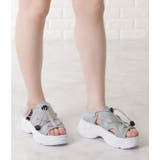 ナローストラップ付き厚底スニーカーサンダル 女性 レディース | レースレディース  | 詳細画像10 