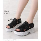 ナローストラップ付き厚底スニーカーサンダル 女性 レディース | レースレディース  | 詳細画像3 